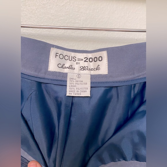 VINTAGE Focus 2000 by Charles Glueck Silk like trousers, Sz 6 - Picture 4 of 4